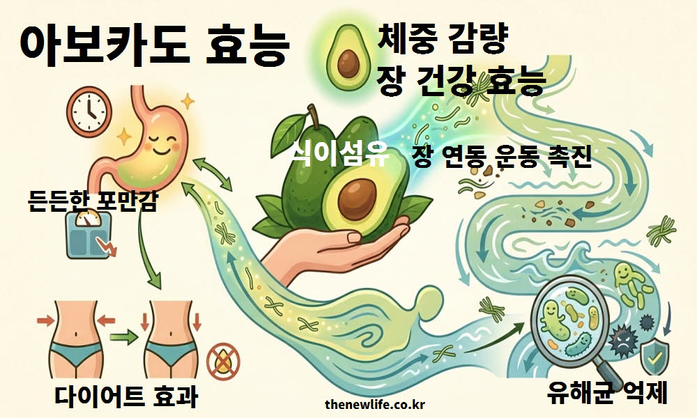 아보카도 효능 체중 감량 장 건강