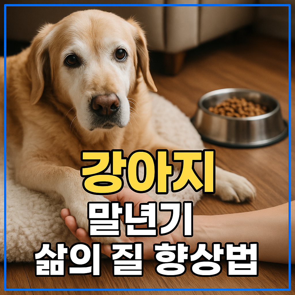 강아지 말년기 삶의 질 향상법