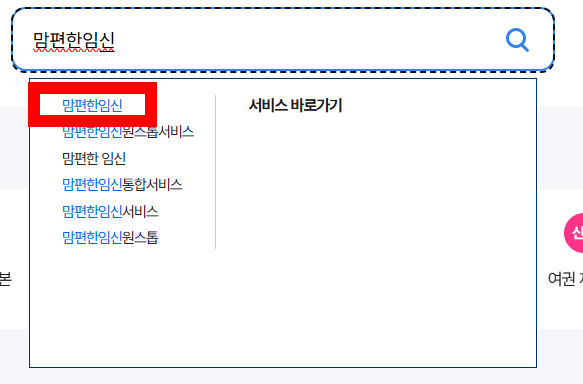 맘편한임신 정부24 신청방법 2