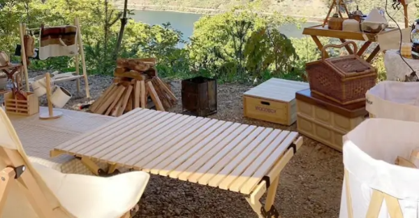 우드형 접이식 테이블