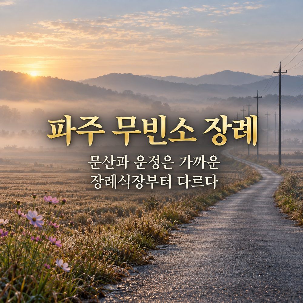 파주 무빈소 장례, 문산과 운정은 가까운 장례식장부터 다르다