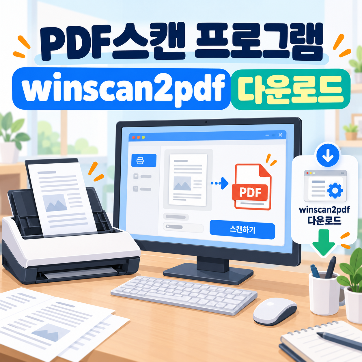 PDF 스캔 프로그램 WinScan2PDF 다운로드와 사용법