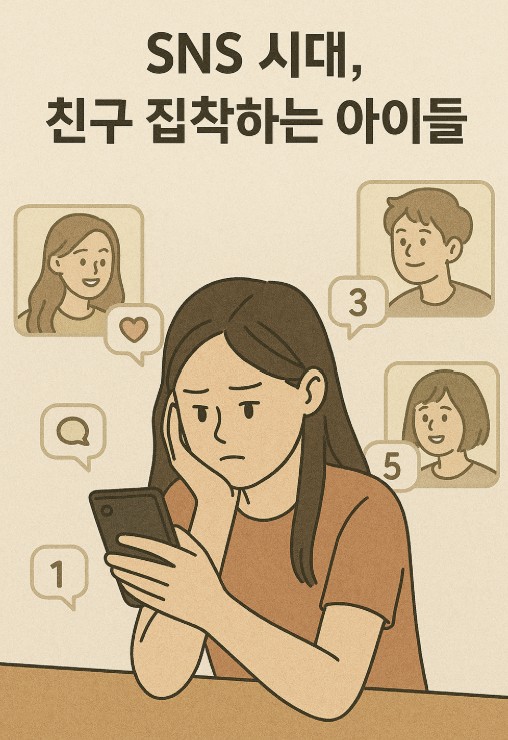 친구에게 집착하는 아이 사진