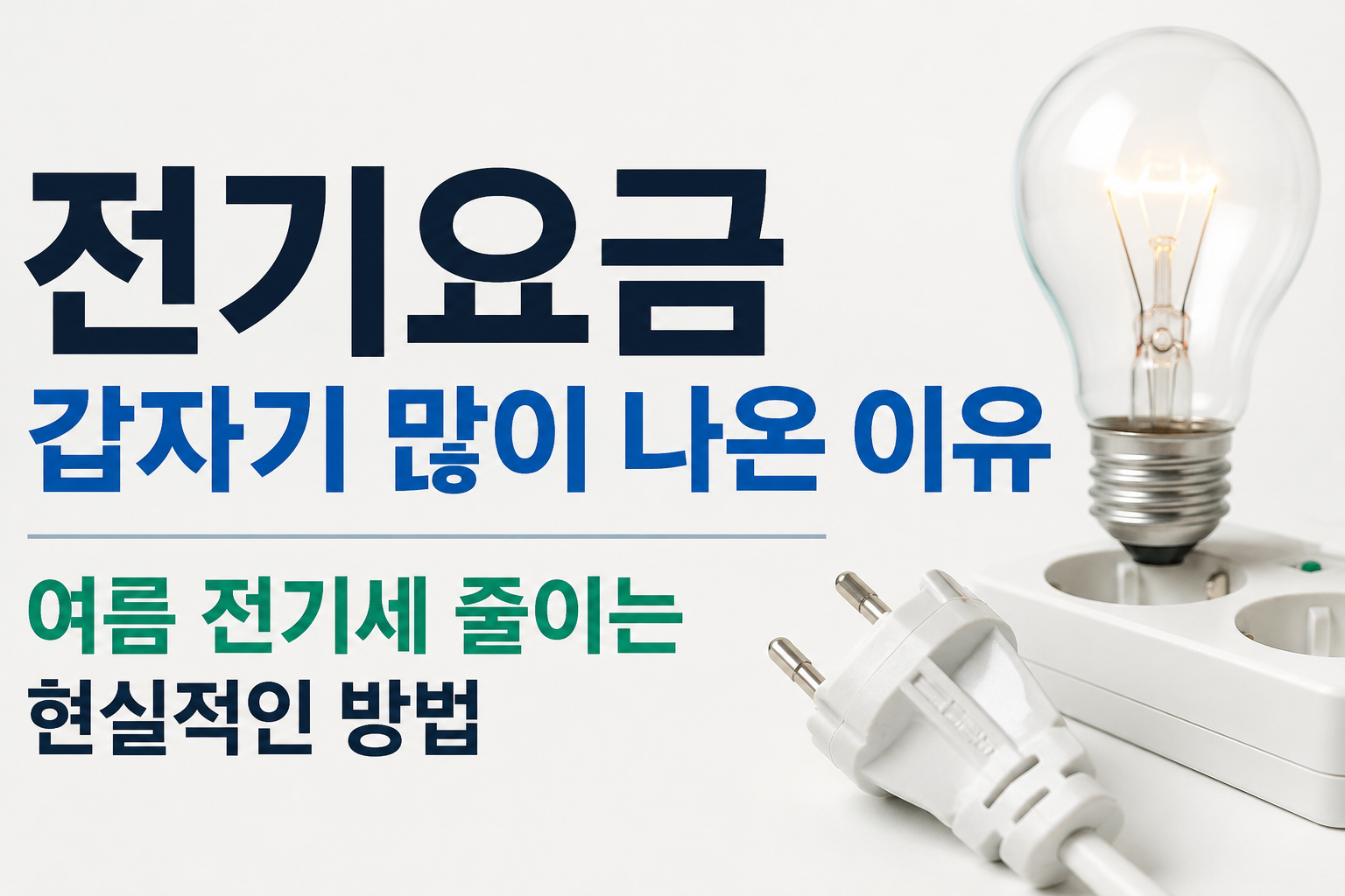 전기요금 갑자기 많이 나온 이유, 여름 전기세 줄이는 현실적인 방법