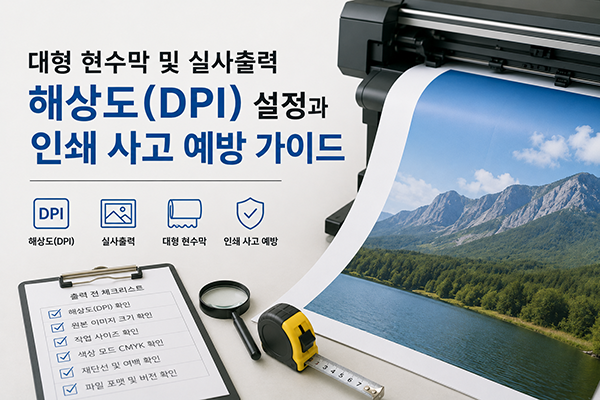 대형 현수막 및 실사출력 해상도(DPI) 설정과 인쇄 사고 예방 가이드