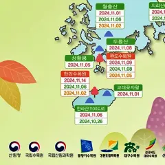 2024 가을단풍 예측지도