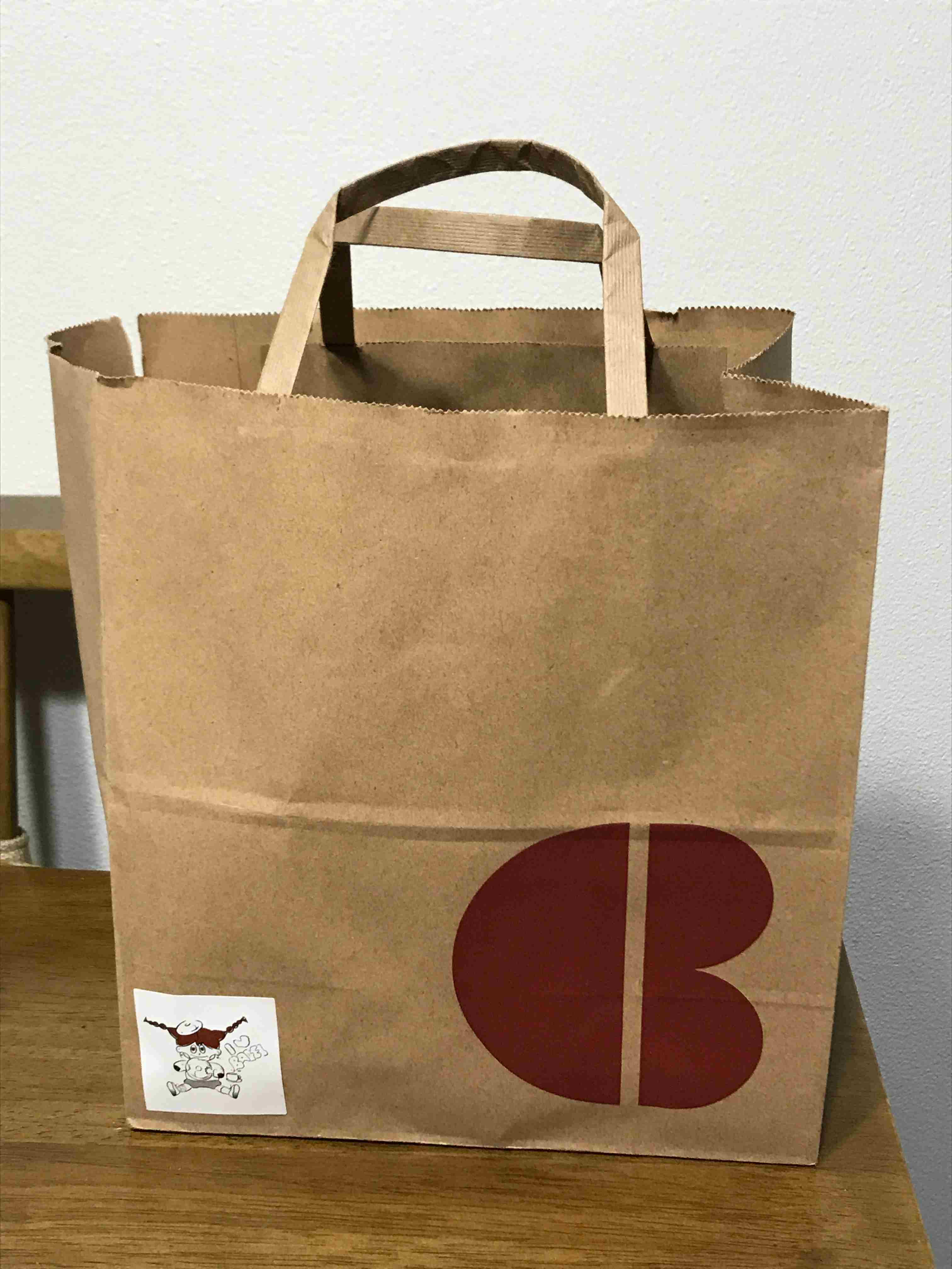 사랑해베이글 포장 쇼핑백