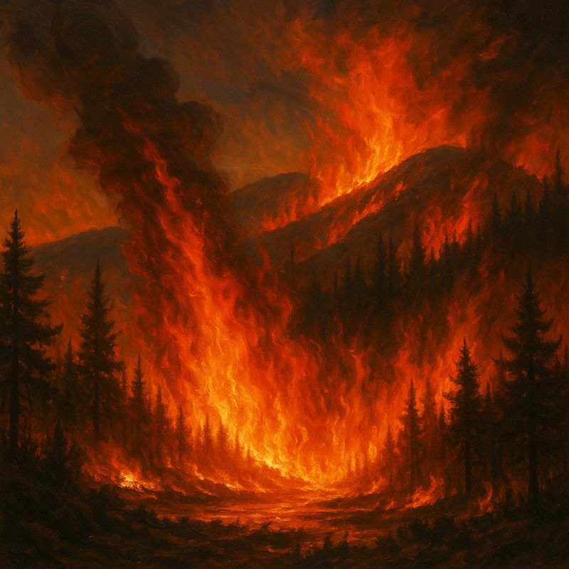 산불 나는 꿈 해몽 - 불타는 감정과 재생의 시작