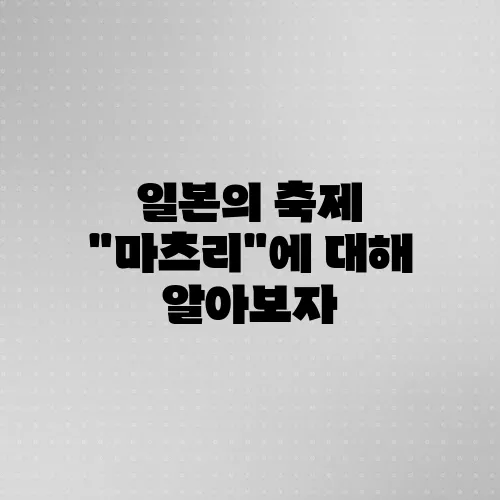일본의 축제 