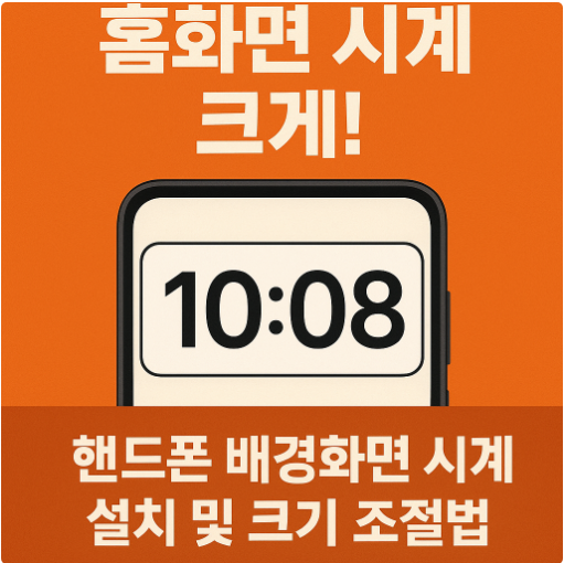 홈화면 시계 크게! 핸드폰 배경화면 시계 설치 및 크기 조절법