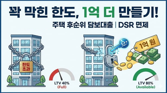 후순위 아파트 담보대출 직장인 한도