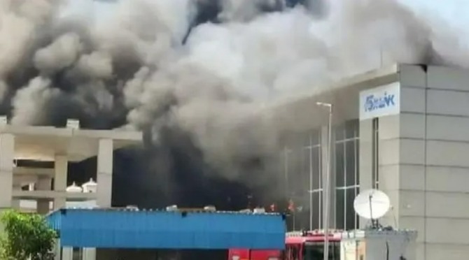 도 폭스링크 공장에서 화재