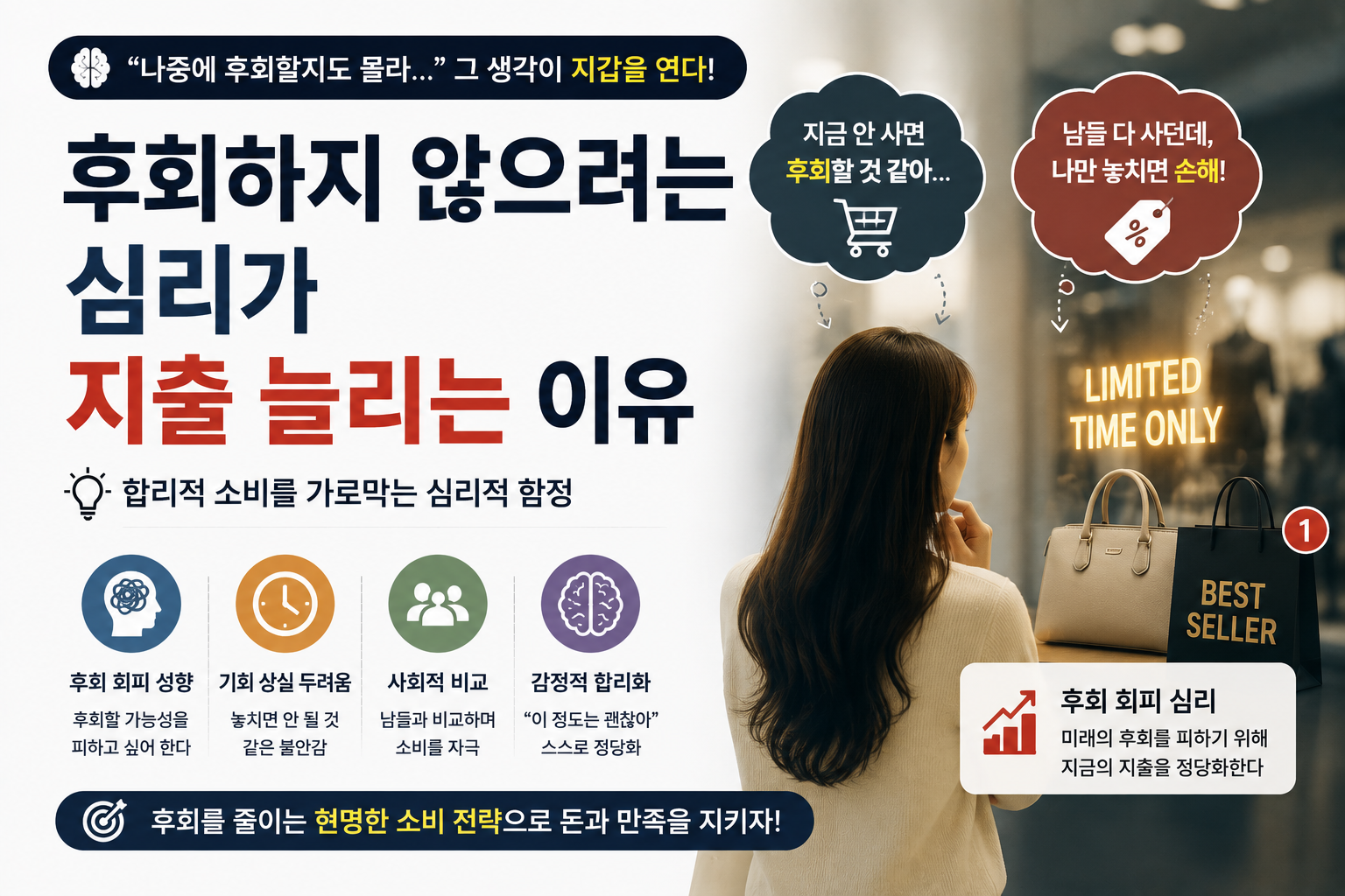 후회하지 않으려는 심리가 지출 늘리는 이유