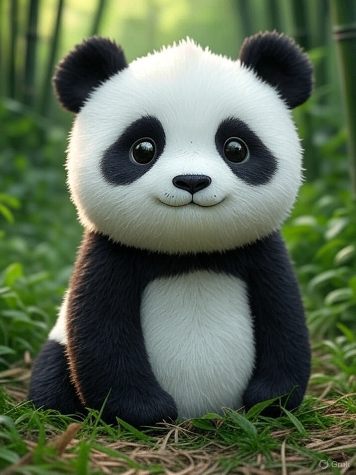 하루 종일 행복한 웃음을 짓는 귀여운 판다