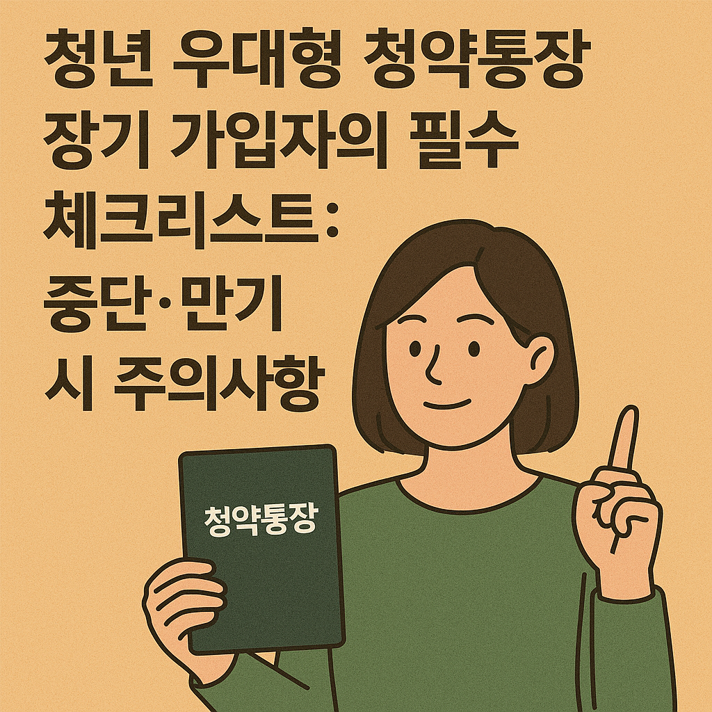청년 우대형 청약통장 체크리스트