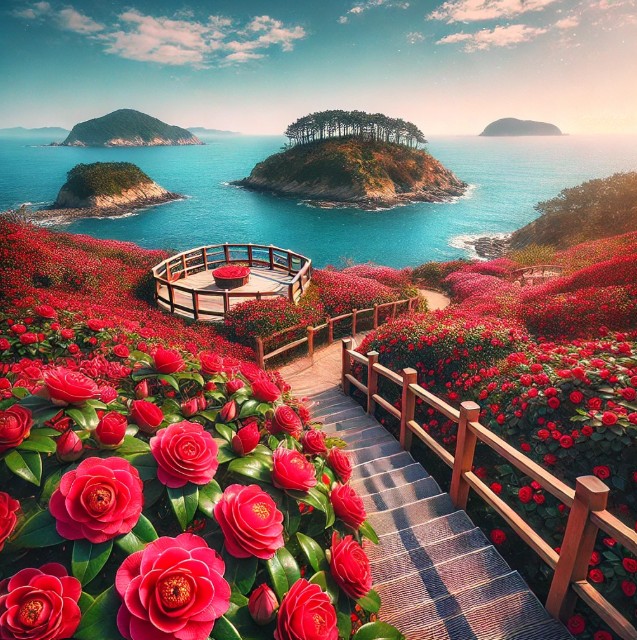 2025년 봄 여행 - 동백꽃과 통영 장사도 해상공원_관련사진