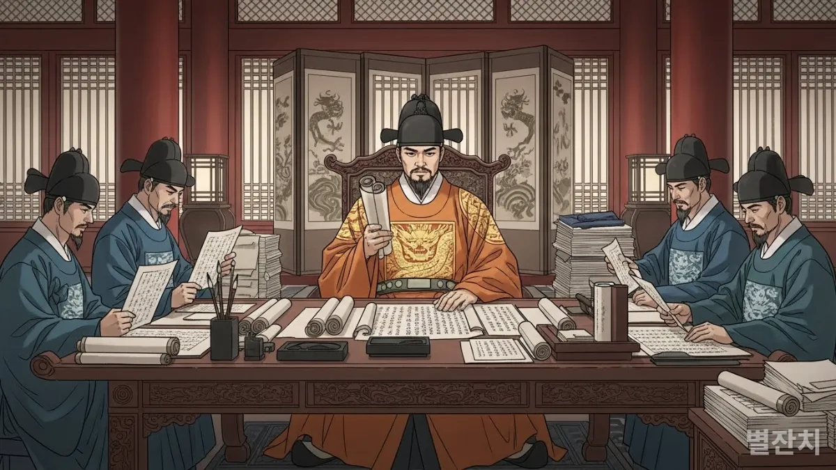 치밀하게 계획하는 세종대왕과 신하들