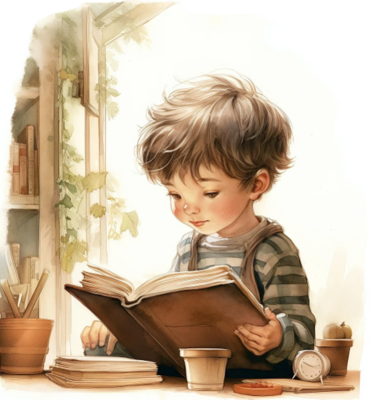 한글 공부하는 아이 이미지