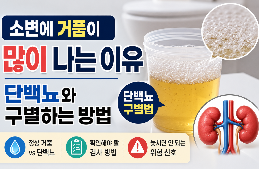 소변에 거품이 많이 나는 이유|단백뇨와 구별하는 방법
