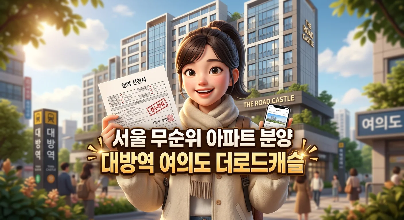 서울 무순위 아파트 분양, 대방역 여의도 더 로드캐슬(3차)