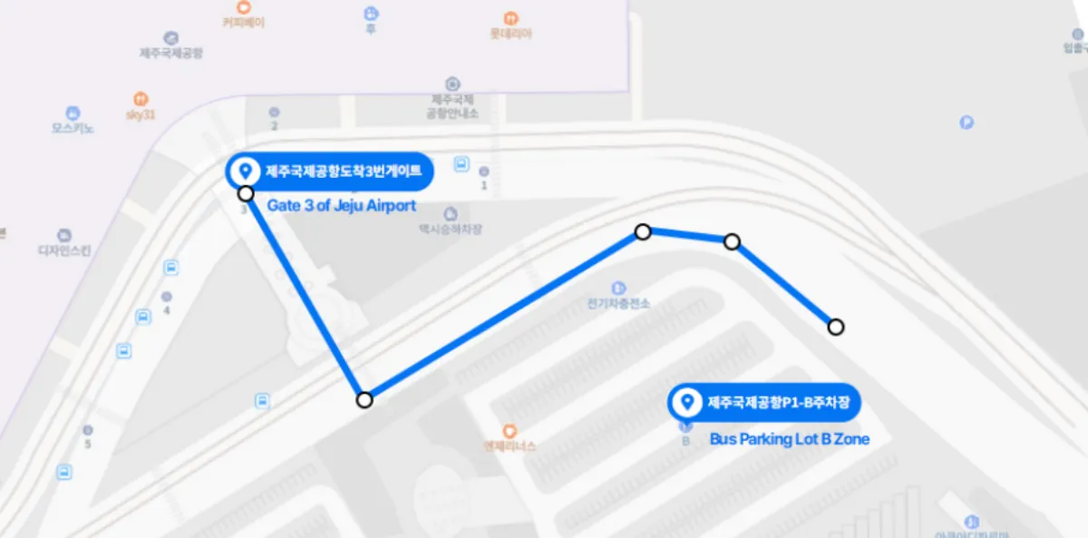 제주 해비치호텔-셔틀버스 탑승장소
