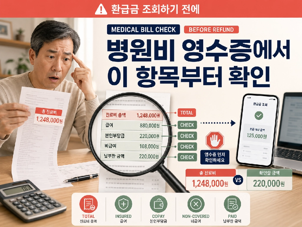 본인부담상한제 환급금 조회 전 병원비 영수증에서 볼 6가지