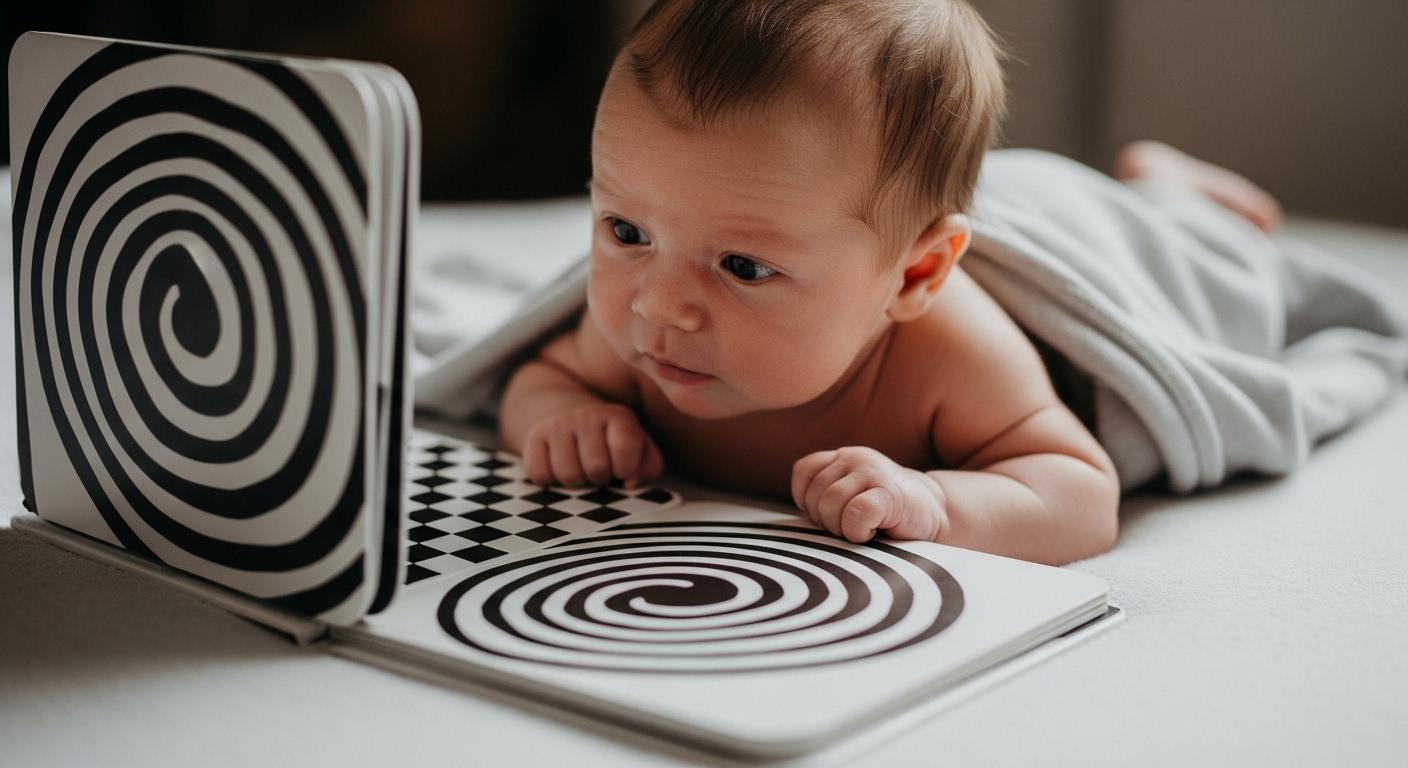 신생아 흑백 초점책