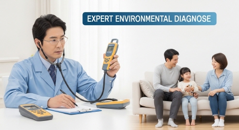 전문가가 환경 진단하는 모습