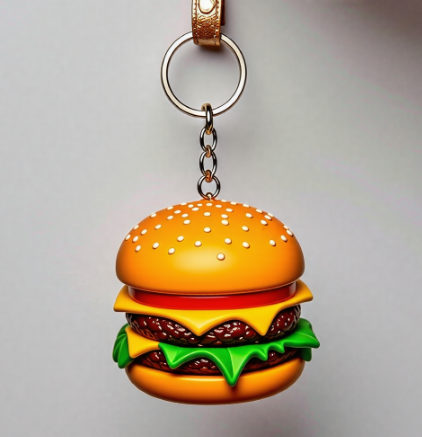 햄버거 모양의 키링