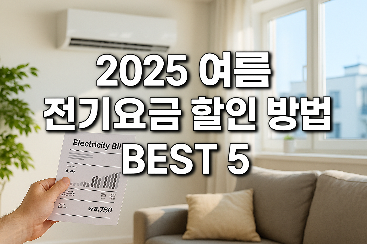 2025 여름 전기요금 할인 방법 BEST 5 (복지할인·자동이체 포함) 관련 이미지