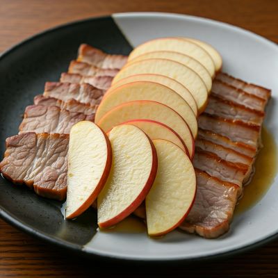 사과 삼겹살 요리