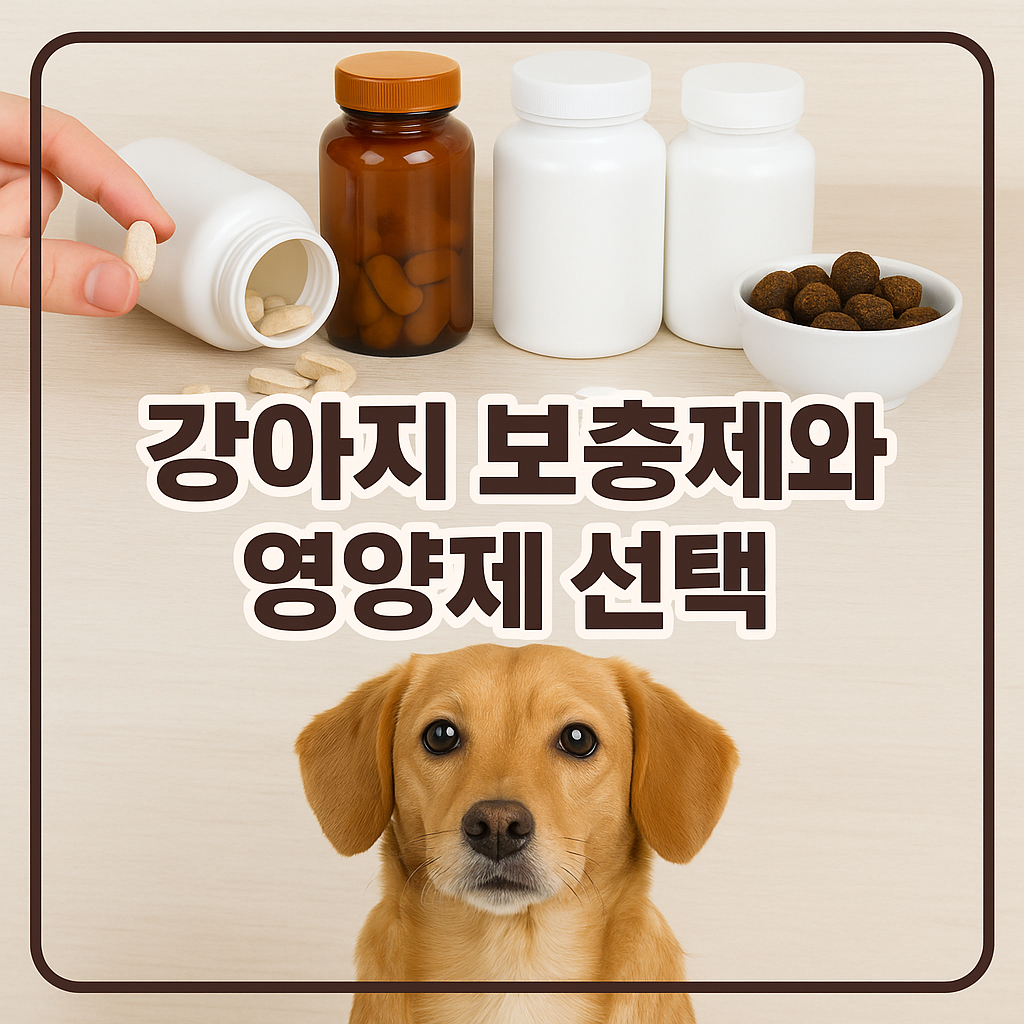 강아지 보충제와 영양제 선택
