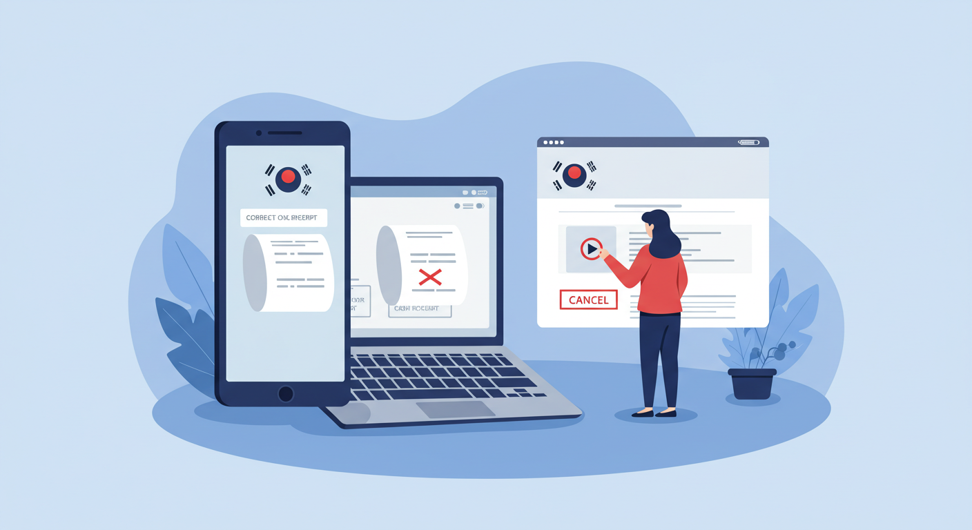 현금영수증 정정과 취소의 차이점
