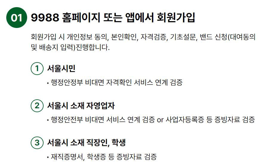 손목닥터 9988 신청방법 회원가입 포인트 사용법