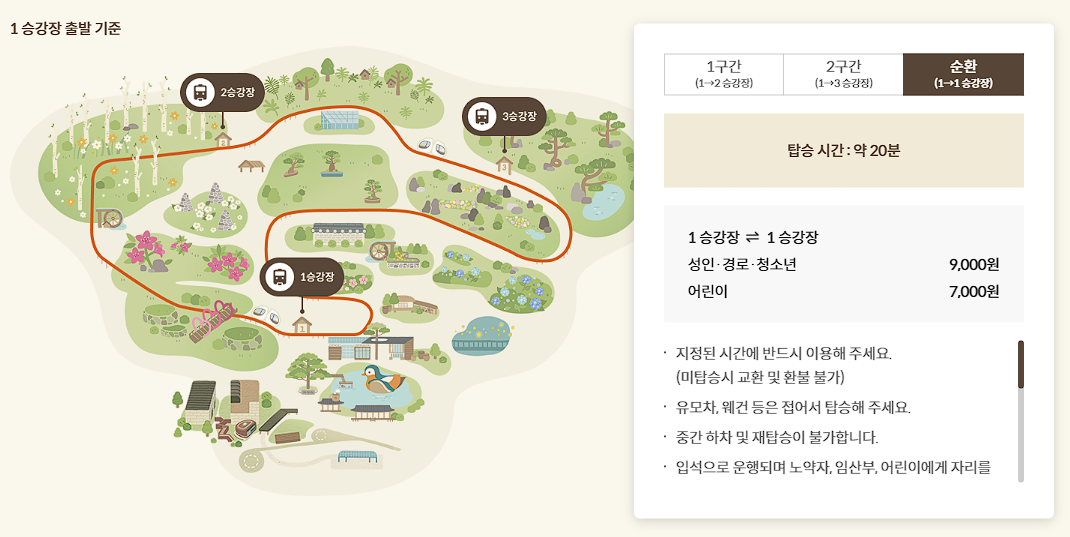 화담숲 모노레일 예약