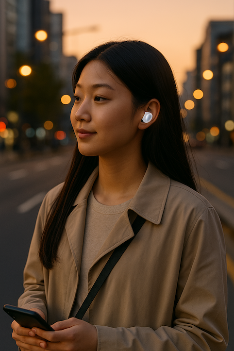 갤럭시 버즈fe 착용