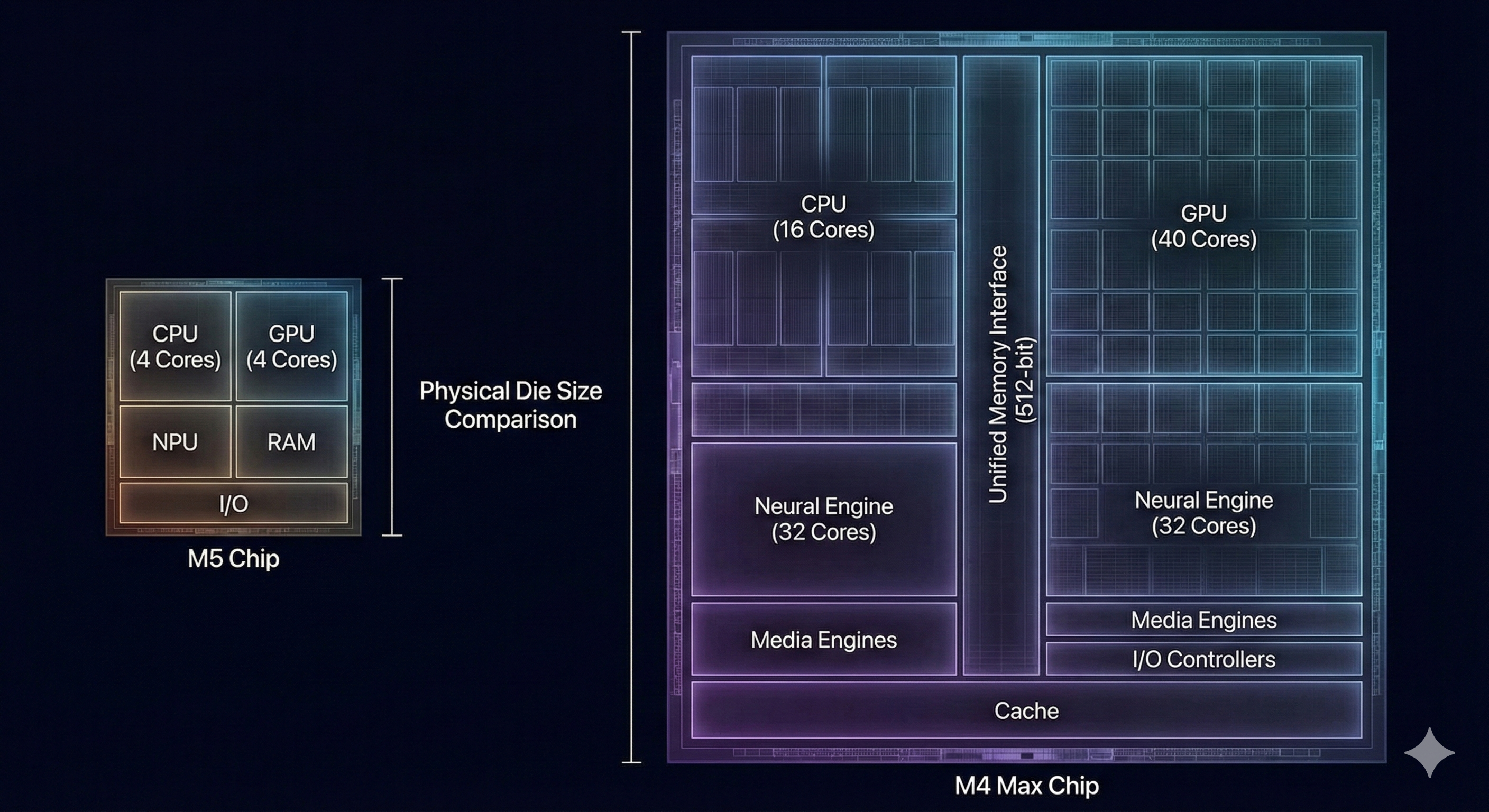 Physical Die Size Comparison