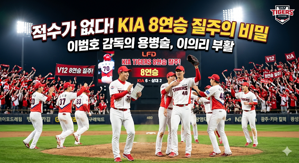 기아 타이거즈 8연승 비결, 이범호 감독 용병술, 이의리 부활