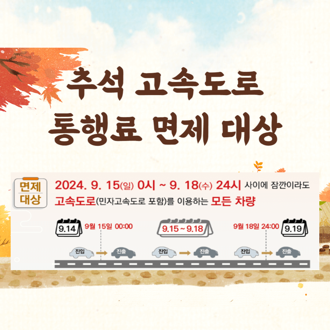 추석 고속도로 통행료 면제, 추석 고속도로 면제, 추석 통행료 면제, 하이패스 통행료 면제, 추석 고속도로 상황, 추석 교통상황, 추석 하이패스 무료, 추석 고속도로 무료
