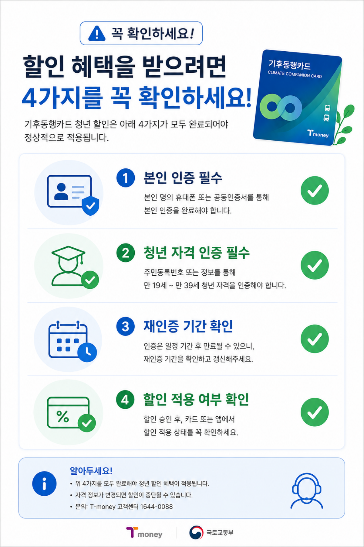 기후동행카드 청년 할인 등록 전 확인해야 할 체크리스트