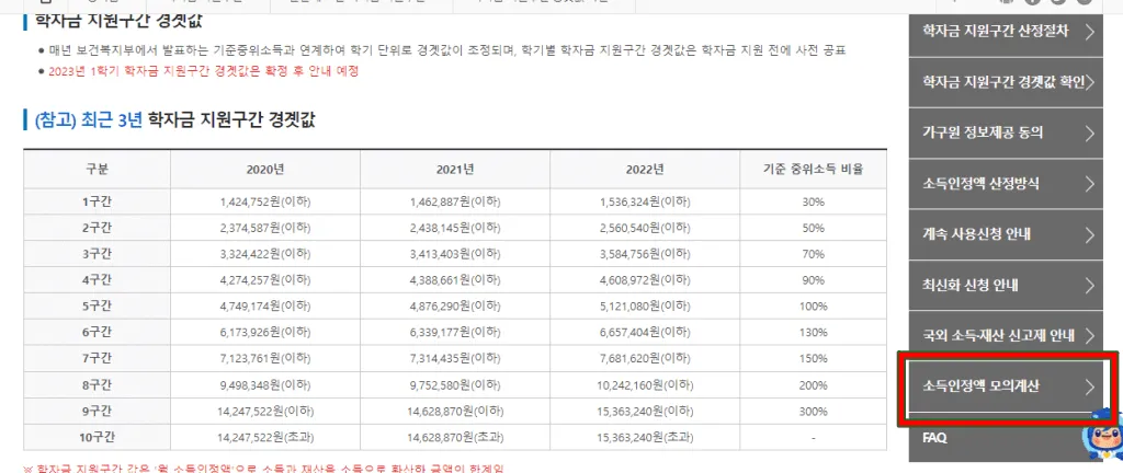 차상위계층 확인방법