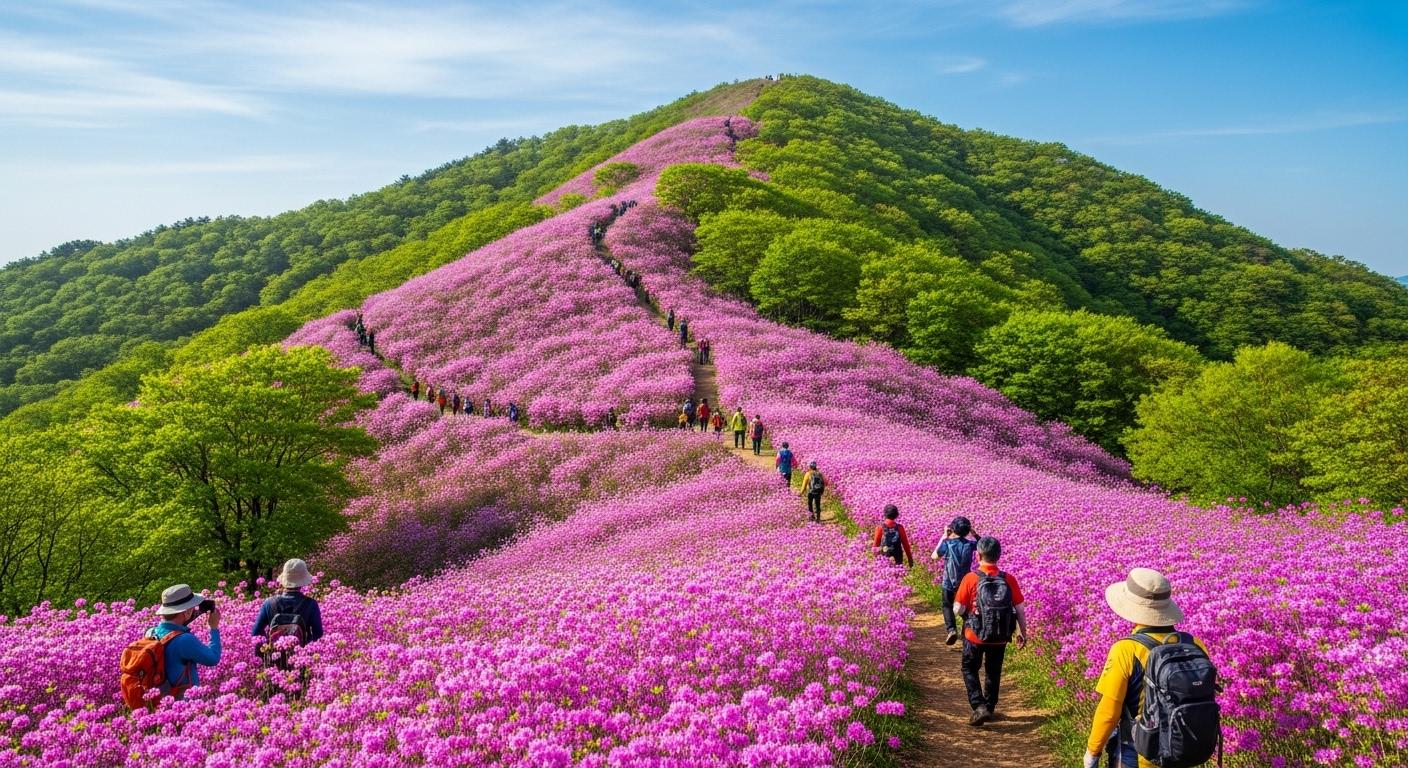 인천 강화도 고려산 진달래