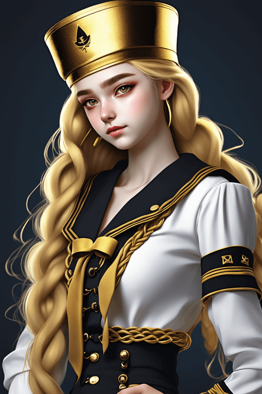 Playground AI로 생성한 그림(2) - 황금빛 소녀