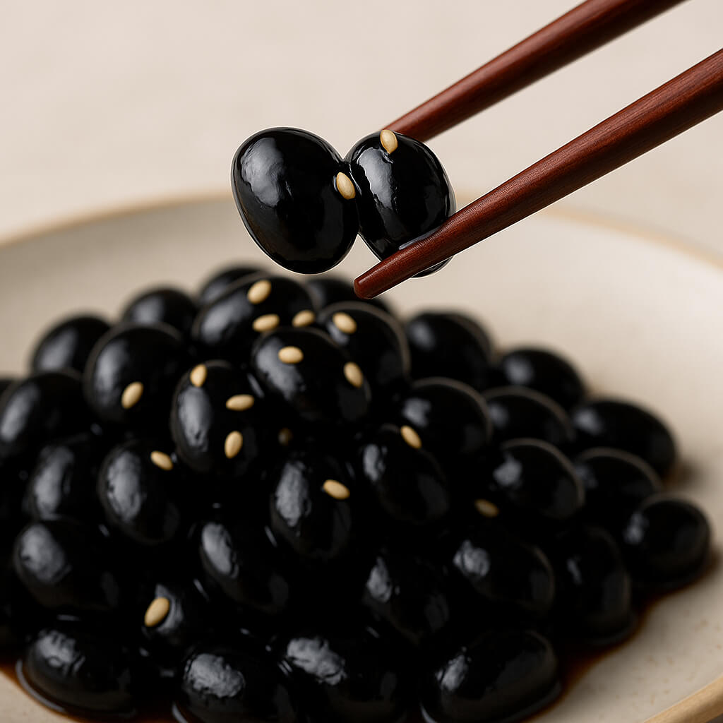 젓가락으로 집어 먹는 콩자반