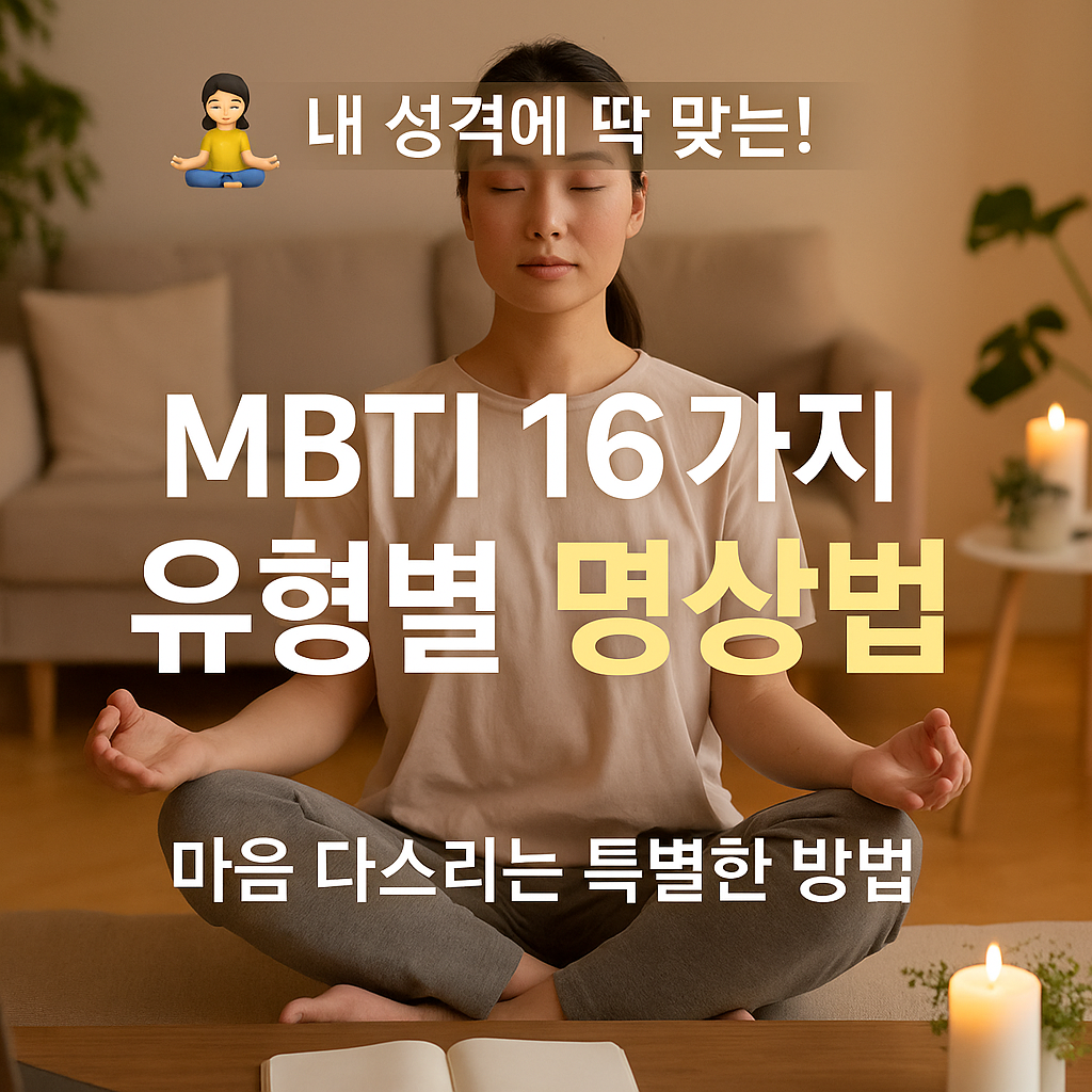 MBTI 16๊ฐ์ง ์ ํ๋ณ ๋ช
์๋ฒ - ๋ด ๋ง์ ๋ค์ค๋ฆฌ๋ ๋ฐฉ๋ฒ