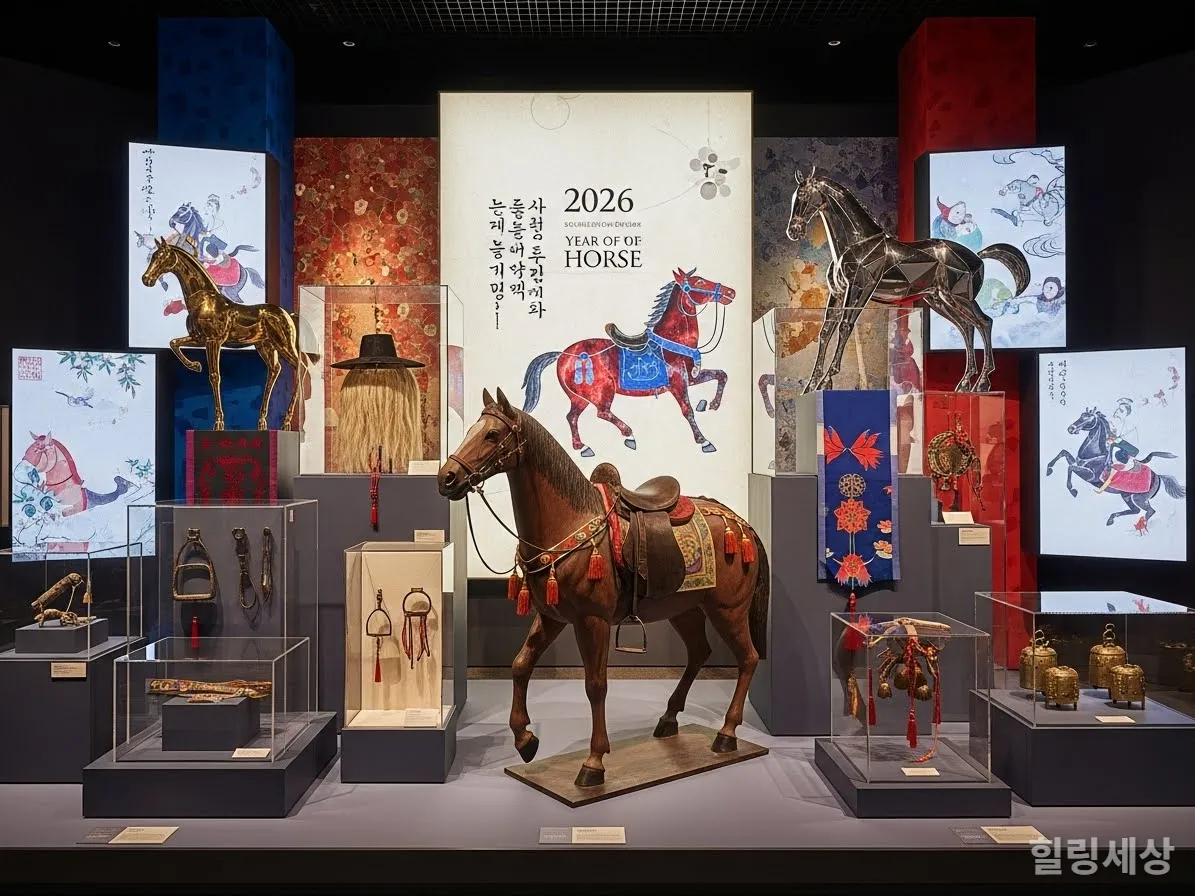 2026년 병오년 말띠 해를 기념하는 국립민속박물관의 특별 전시 공간