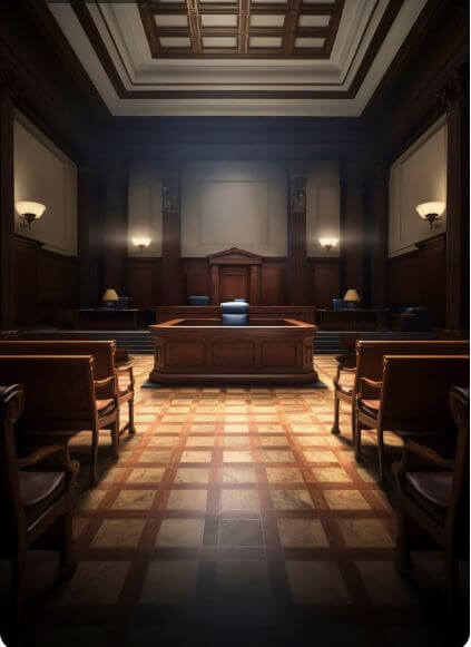 아무도 없는 법원 실내 모습