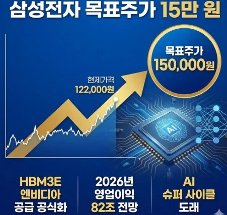 삼성전자 목표주가, HBM3E와 2026년 영업 이익 82조 실적 전망