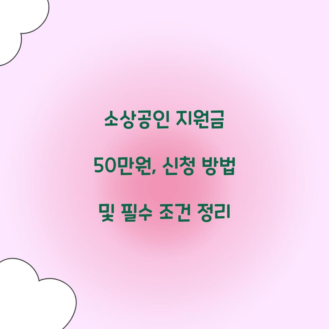 소상공인 지원금