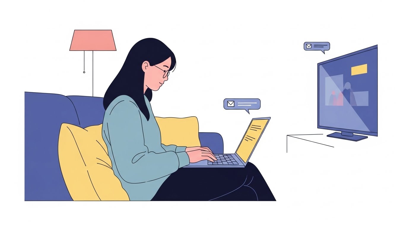 퇴근 후 집에서 손부업알바를 하는 직장인, 손부업알바는 자투리 시간 활용에 적합합니다.